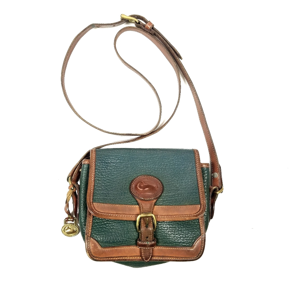 Dooney & Bourke Green and Brown Crossbody Bag